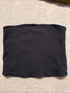 Black Ribbed Tube Top